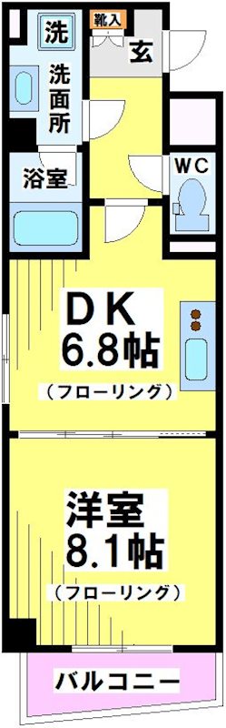 フェリーチェ国領 201号室 間取り