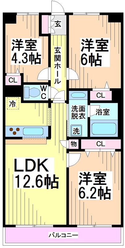プレジール笹塚 間取り