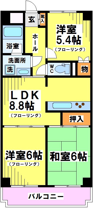 ゴコウエテルナーレ 間取り