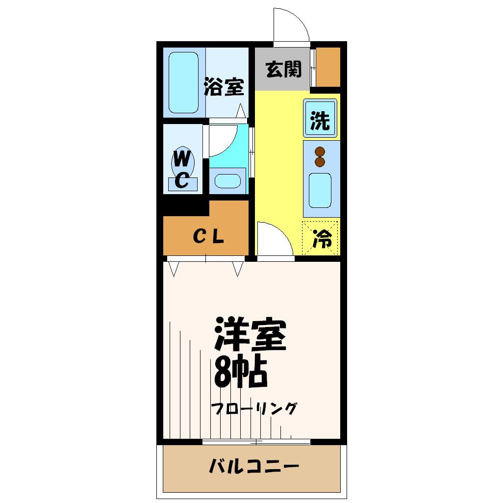 Kハイム 103号室 間取り