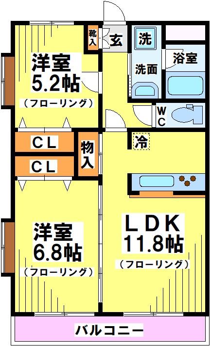 ピュアクレスト　 間取り図