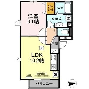 プランドール  101号室 間取り