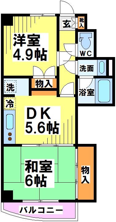 ベルエア調布 間取り図