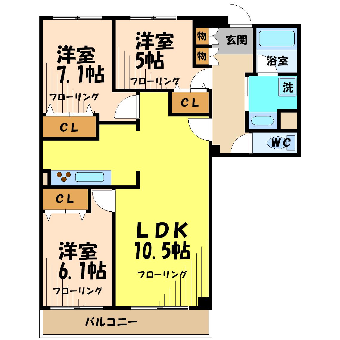 アーバンフラッツつつじヶ丘 間取り