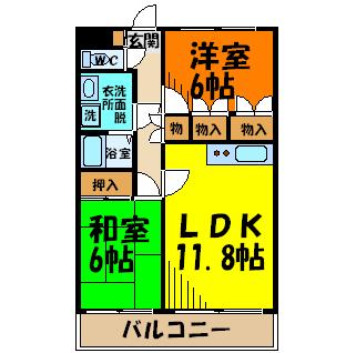 カーサ仙川 102号室 間取り