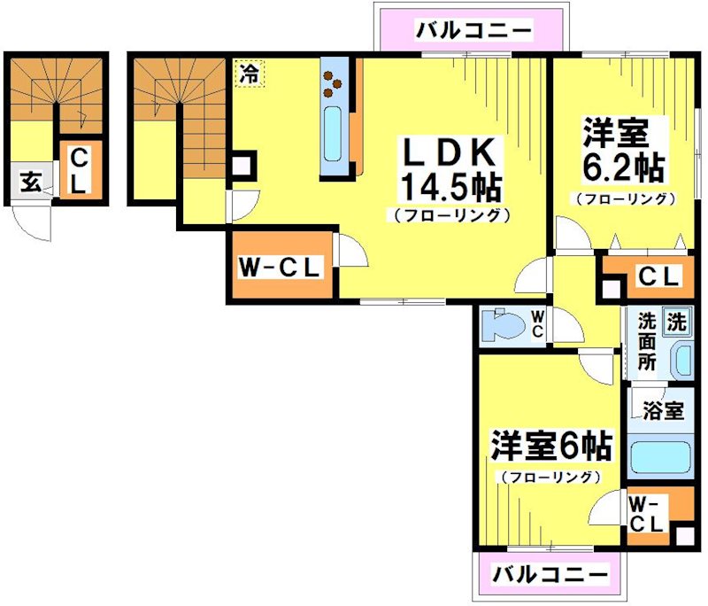 ベルベットⅢ 201号室 間取り