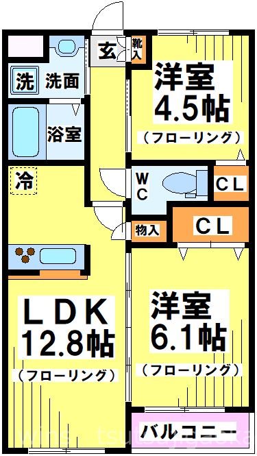 ベルコリーヌ 307号室 間取り