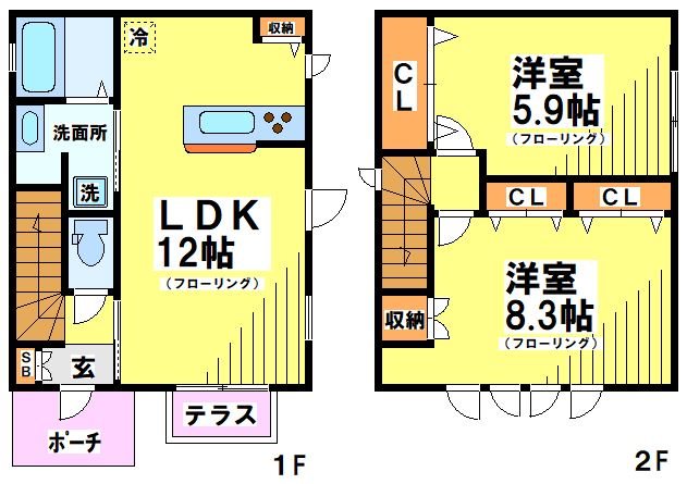 フェリーチェ仙川 A号室 間取り