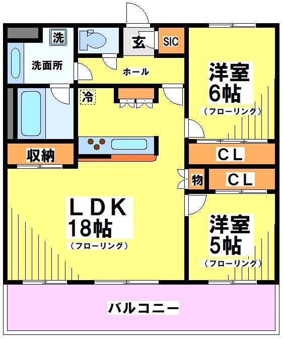 ミオカステーロ調布緑地公園 間取り