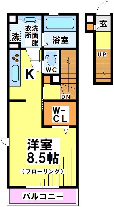 ヴェルサン調布 205号室 間取り