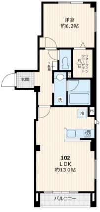 メイソンズ　ガーデン 102号室 間取り