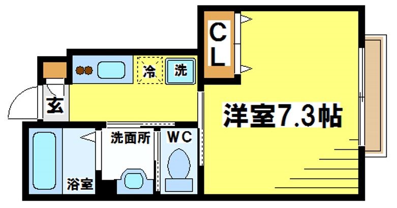 La Neige烏山Ⅱ（ラネージュ烏山Ⅱ） 101号室 間取り