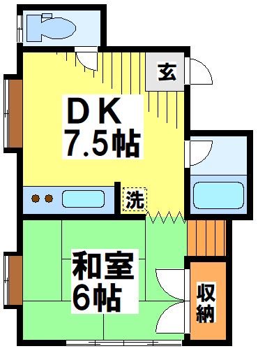 匠荘 201号室 間取り