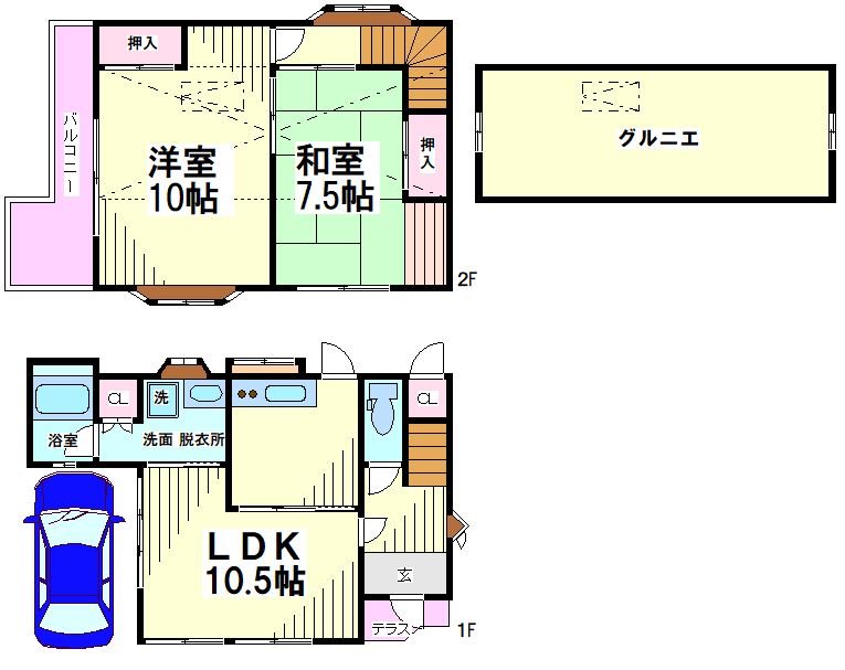 無垢の家 間取り図
