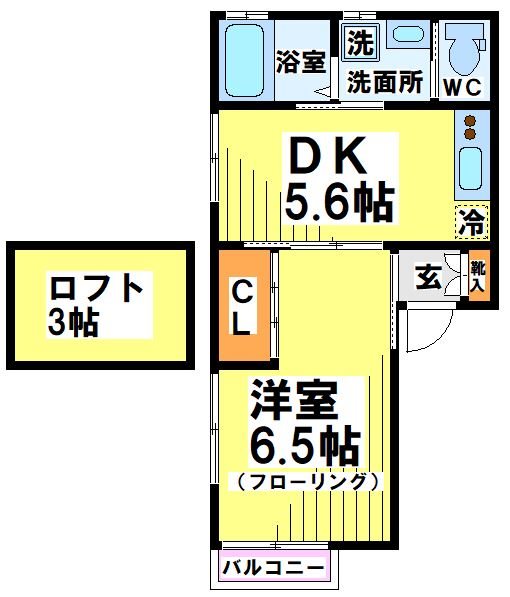 パミーナ調布 202号室 間取り