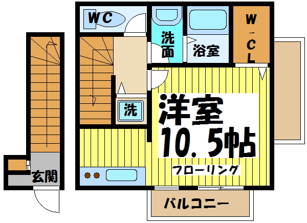 ステップ柴崎 204号室 間取り