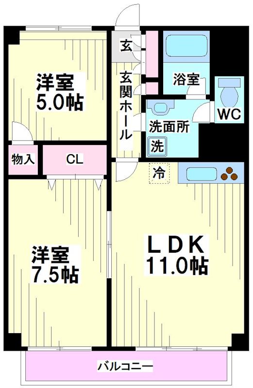 幡ヶ谷ゴールデンマンション 間取り