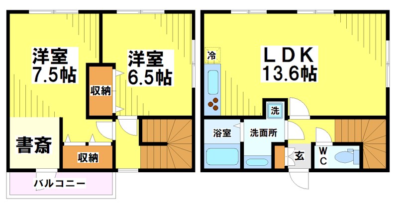 東京都調布市多摩川７丁目 間取り