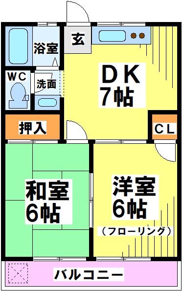 鈴木ハイツ  102号室 間取り