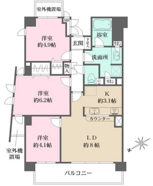 調布パークハウス 間取り