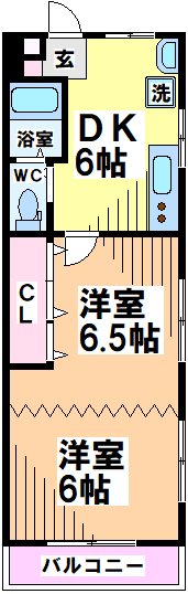 イズミグリーンパーク  301号室 間取り