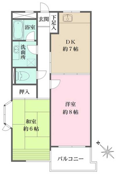 アイビーコート 101号室 間取り
