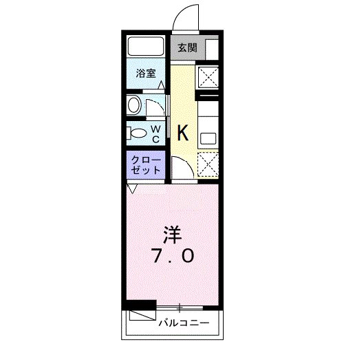 アゼリア調布  203号室 間取り