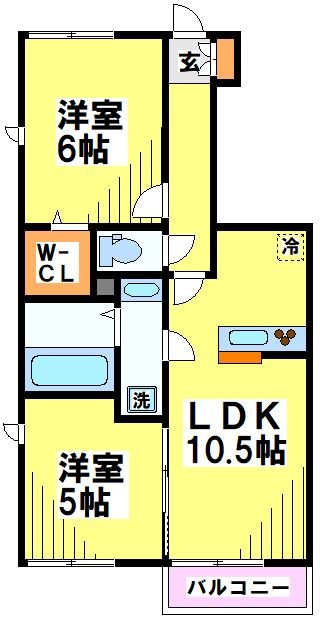 スイートセントヒルズ 102号室 間取り