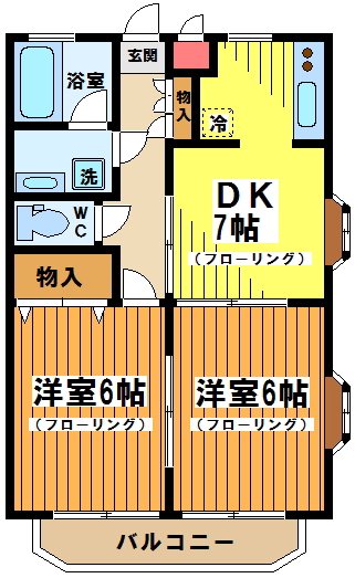 プランドール参番館 200号室 間取り
