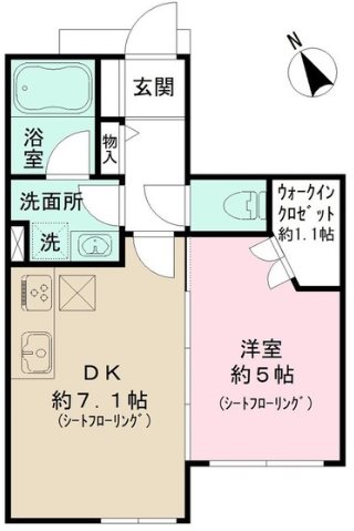レジアス調布 102号室 間取り