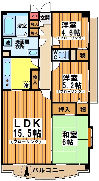 ガーデンコート仙川 201号室 間取り