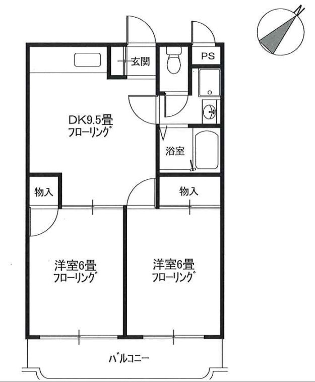 パストラルマンションＭⅡ A-303号室 間取り