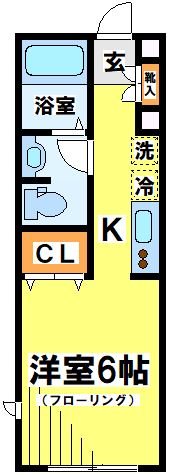 クレセール調布A 105号室 間取り