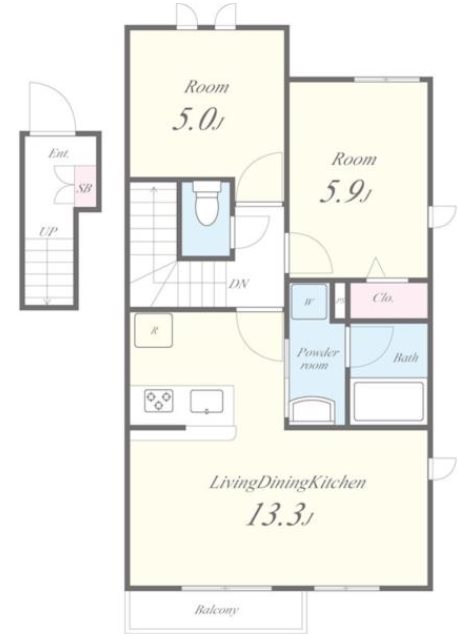 メイプル 201号室 間取り