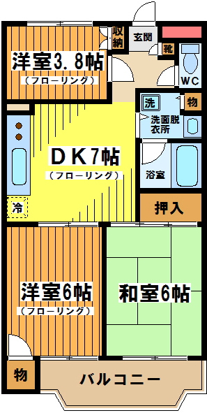スカイパレスツカサ 間取り