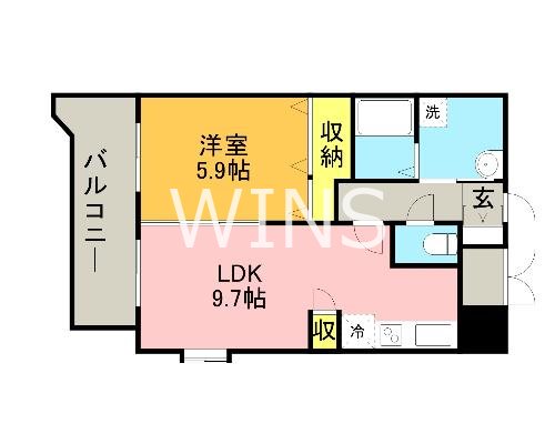 福岡県福岡市東区箱崎１丁目 間取り