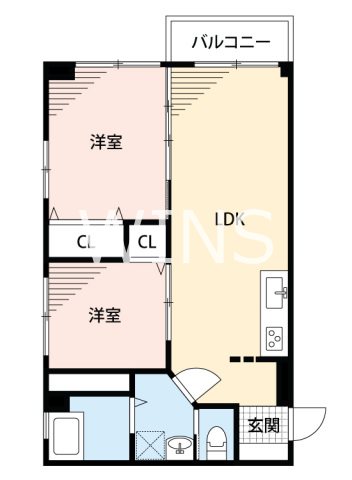 福岡県福岡市中央区笹丘１丁目 間取り