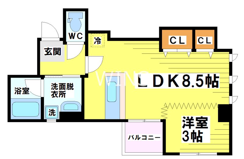 福岡県福岡市中央区春吉２丁目 間取り