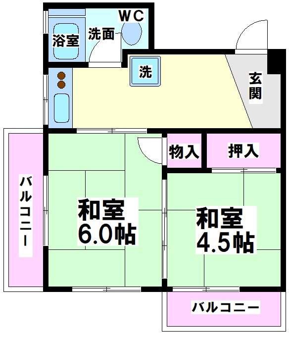 富沢コーポ 間取り