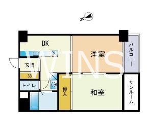 福岡県福岡市中央区赤坂１丁目 間取り