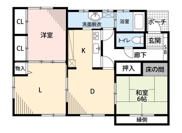 福岡県福岡市中央区黒門 間取り