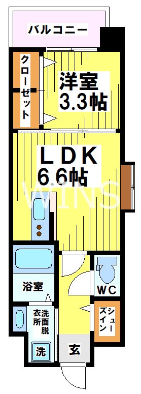 福岡県福岡市博多区上呉服町 間取り