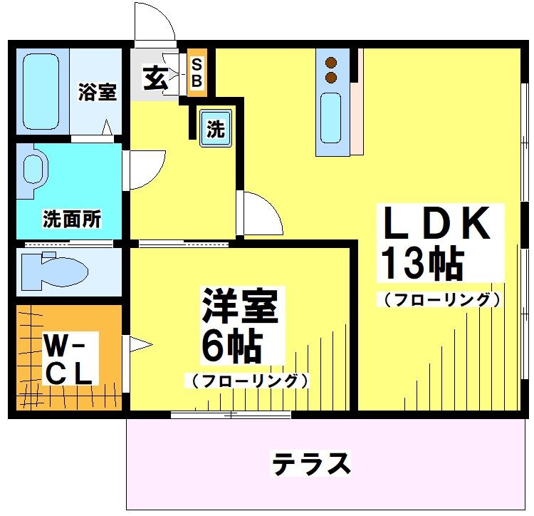 白糸台貸家 間取り図