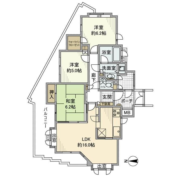 ハイセレサ世田谷代田シティハウス 間取り図