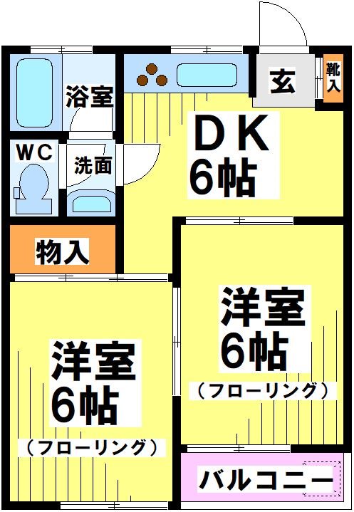 コーポ藤 105号室 間取り