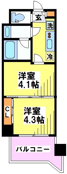 ガーラ・グランディ調布 211号室 間取り