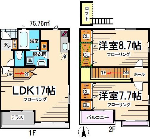 メゾンソレイユ  間取り