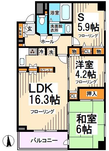 パレ・ソレイユ上北沢 間取り