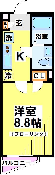 スクエアシティ仙川MAXIV 103号室 間取り