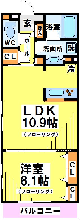 レジディア調布 207号室 間取り